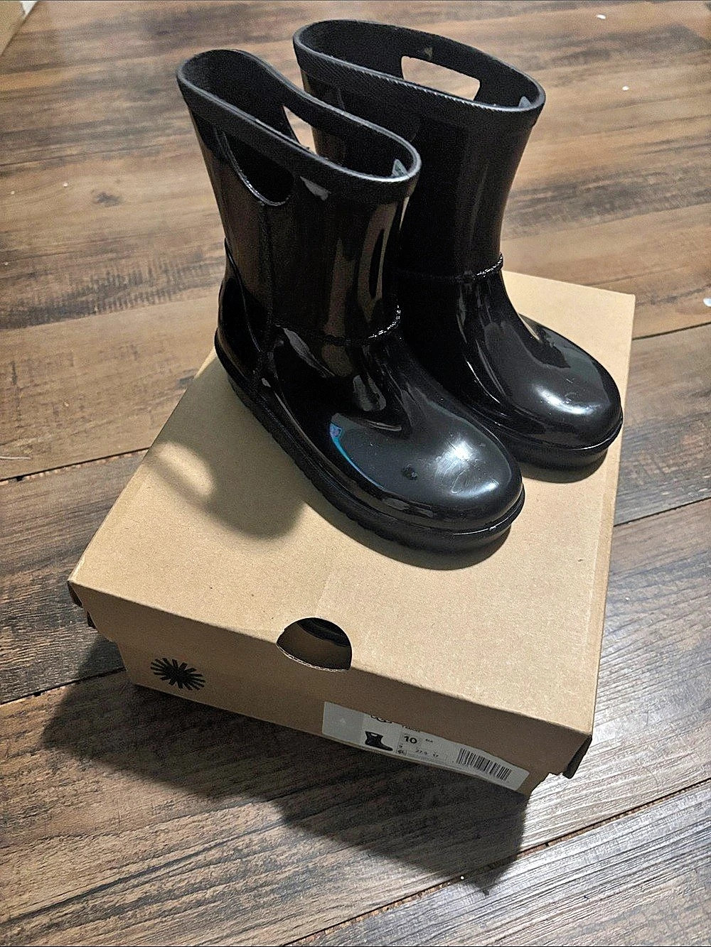 UGG T RAHJEE Black Rain Boots US 10